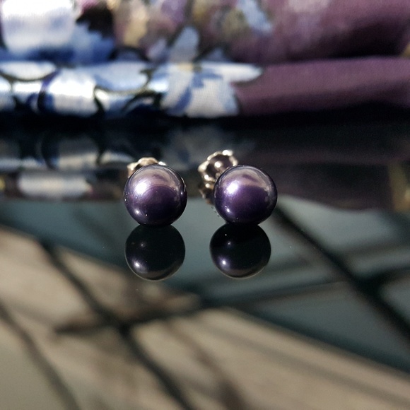 Jewelry - Blue Fresh Water Pearl Studs